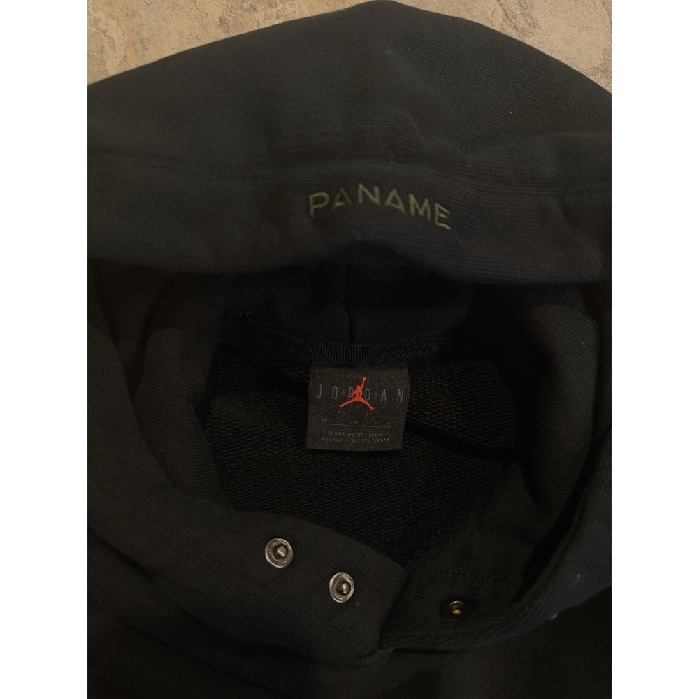 Nike Jordan X Paris Saint-Germain Pullover Wordmark Hoodie Black Mens Medium - Picture 6 of 9